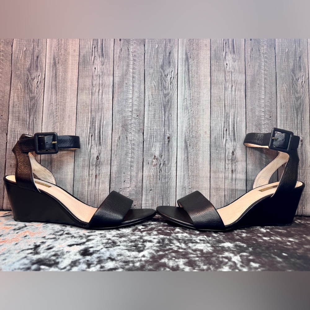 Louise et Cie Lo Punya black wedge Sandal Size 9 1/2 - Picture 6 of 10